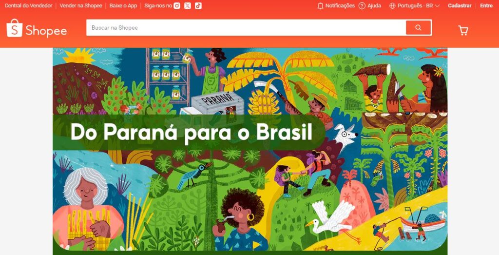 Shopee lança seção exclusiva com produtos paranaenses