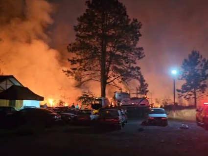 VÍDEO: incêndio de grandes proporções afeta trânsito na BR-277 em Curitiba