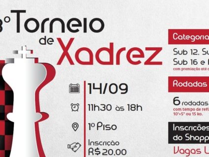 Shopping em Curitiba recebe torneio de xadrez no próximo sábado