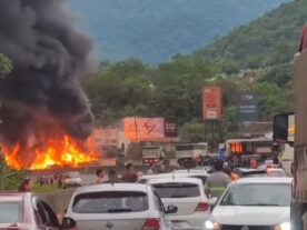 acidente caminhão-tanque Morretes bloqueio BR-277