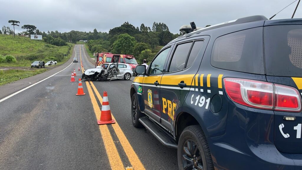 Acidente com três veículos deixa uma vítima morta na BR-277, em Guarapuava 